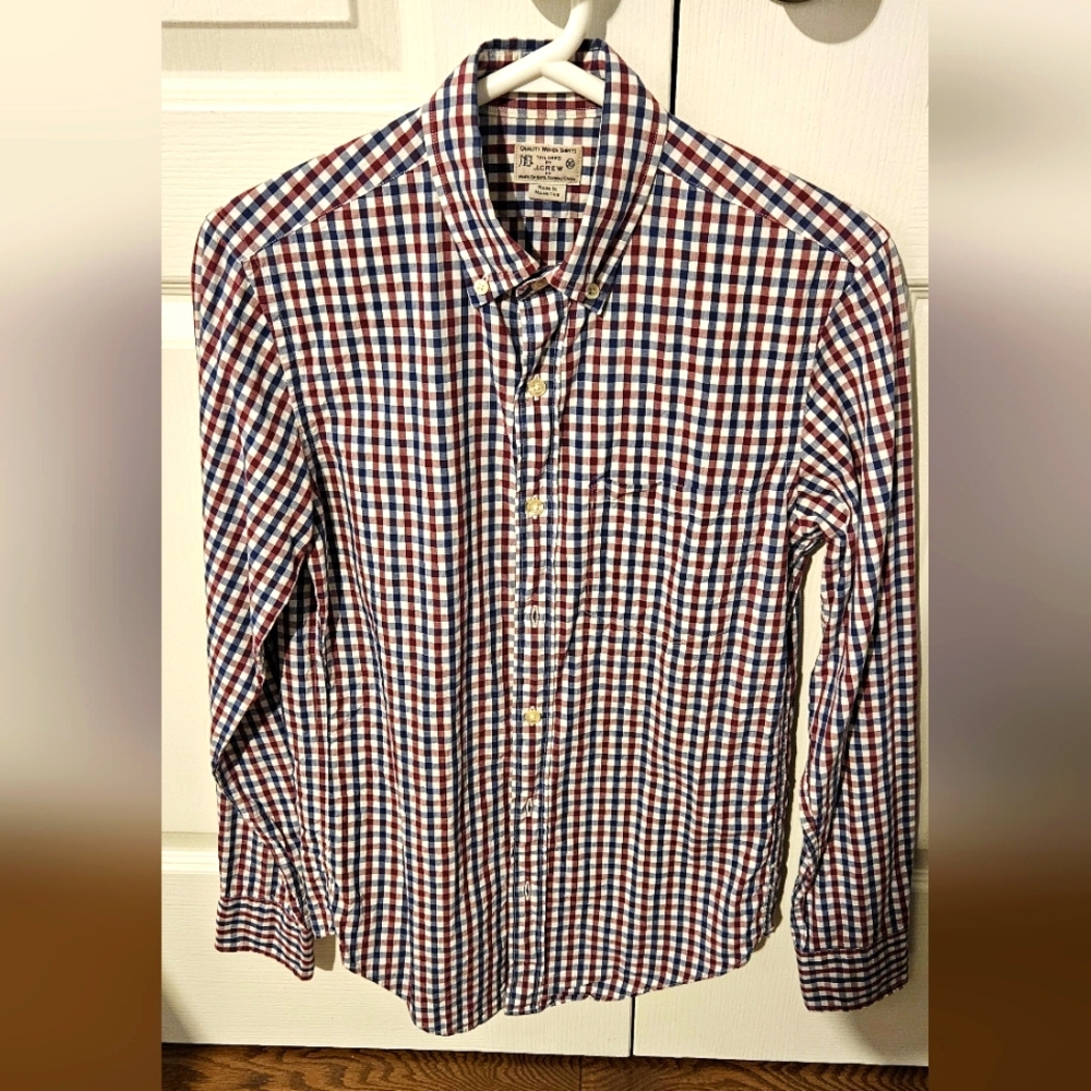 J.Crew Men's Gingham Button-Down Shirt